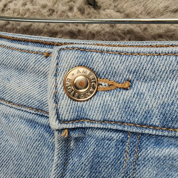 American Eagle Outfitters Jeans Womens 14 Tall Stretch High Rise Distressed Mom - Picture 4 of 16